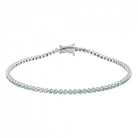 Emerald stone Bracelet in 14k