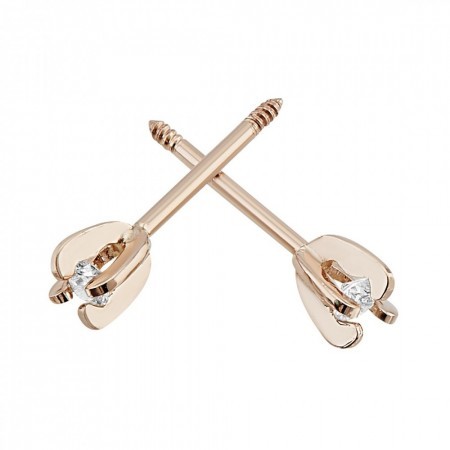 Diamond Stud Earrings in 14K