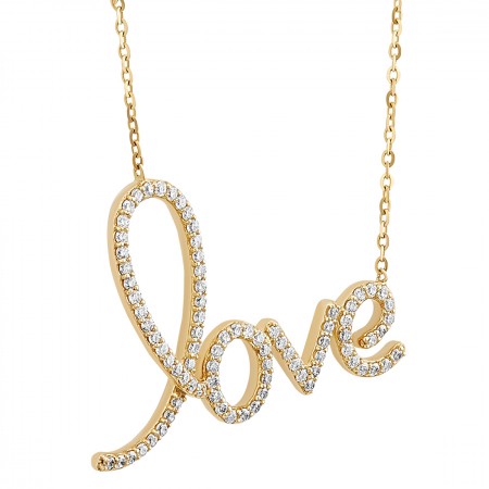 The love diamond Necklace in 14K