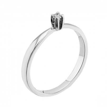 Anillo Solitario de 0.05 ct en 14K 0.91 gr