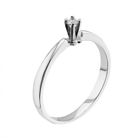 Anillo Solitario en 14K 1.53 gr