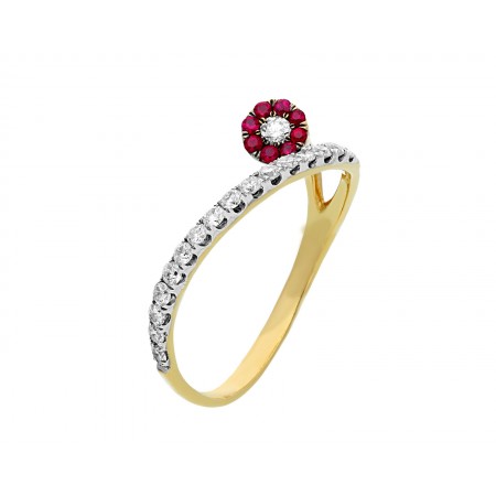 Anillo Fancy "Amapola" en 14K