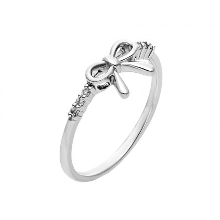 "Bow" diamond ring design 0.07 ct