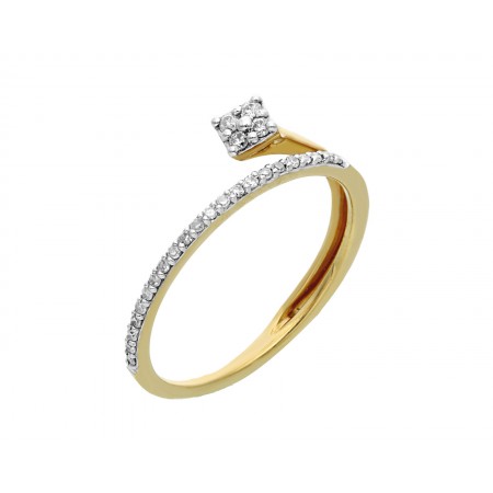 Anillo Fancy diseño flor en 14K