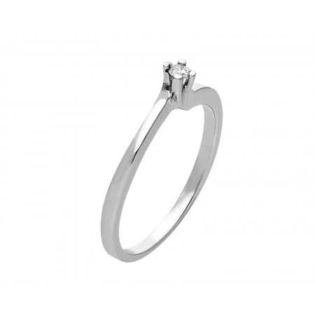 Nuevo anillo solitario con diamante de 0.06 ct