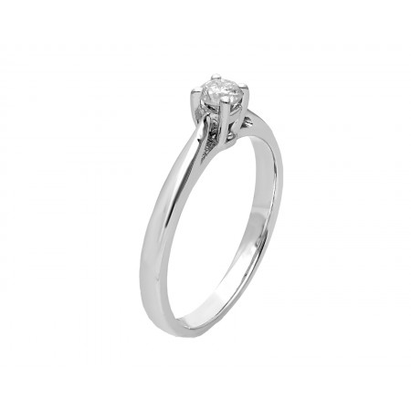 Anillo solitario de 14k con un diamante de 0.07 ct