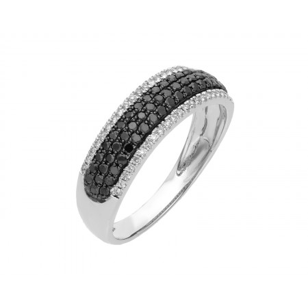 Black diamonds Band ring in 14K