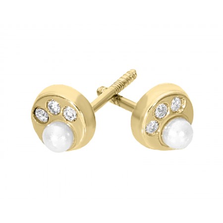 Broqueles para bebé en oro amarillo de 14K