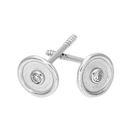 Broqueles en Oro Blanco 0.06 gr