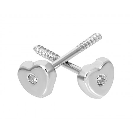 Diamond Heart Stud earrings 0.02 ct