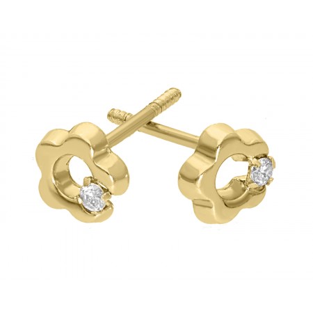 Broqueles en forma de estrellita en 14K