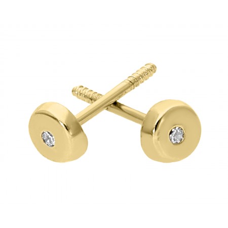 New baby diamond stud earrings in 14K