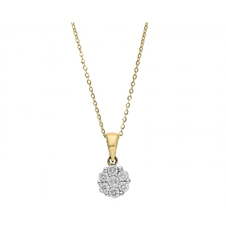 Diamond Pendant 0.53 ct in 14K 2.5 gr