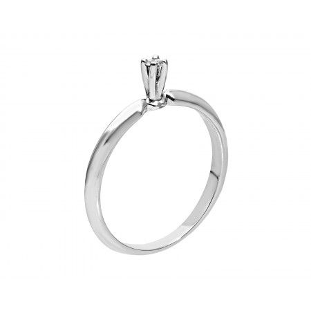 Anillo nuevo, solitario con diamante de 0.03 ct