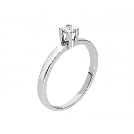 Anillo solitario con diamante central de 0.20 ct en 14K