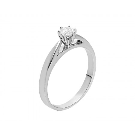 Anillo solitario de 14K 0.26 ct