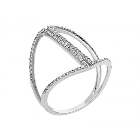 White gold diamond ring set 0.20 ct