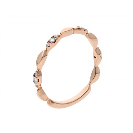 Band ring in 14K 0.14 ct