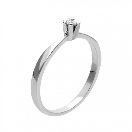 Anillo nuevo solitario de 0.05 ct en 14k