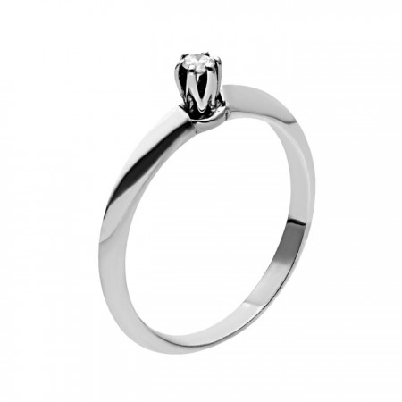 Anillo solitario de 14K 0.05 ct