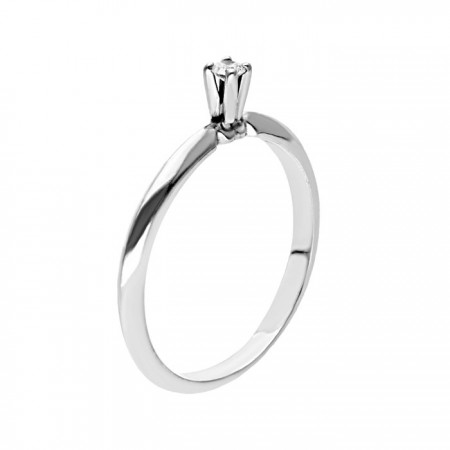 Classic Solitaire ring in 14K 0.05 ct