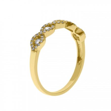 Churumbela en oro amarillo de 1.80 gr 0.36 ct