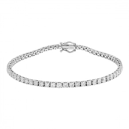 Tenis brazalete de diamantes de 2.95 ct