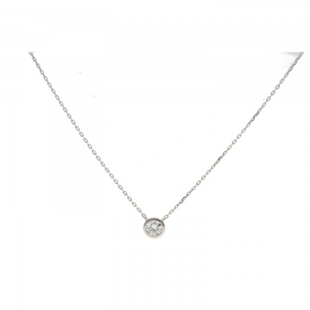 Gagantilla en oro blanco de 14K con diamante de 0.31 ct
