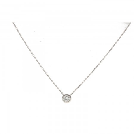 Gagantilla en oro blanco de 14K con diamante de 0.31 ct