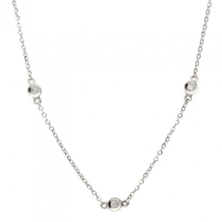 White gold necklace with diamonds 0.30 ct