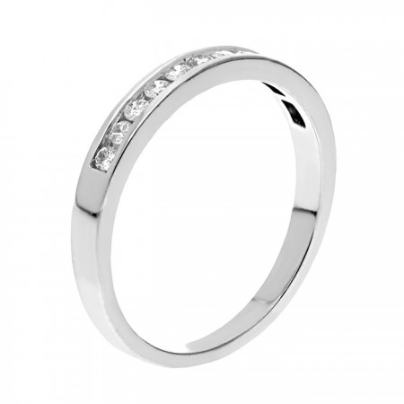 Diamond round cut band ring in 14K 0.14 ct