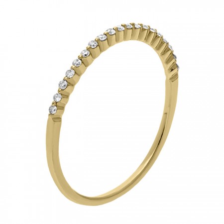 Thin diamond band ring in 14K 0.12 ct