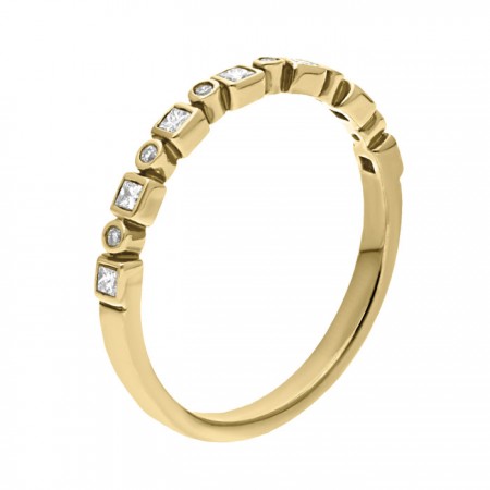 Band ring in 14K 0.16 ct