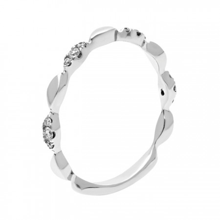 Delicate diamond band ring 0.16 ct