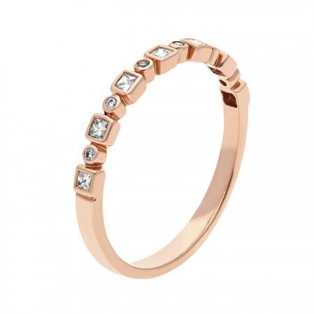 Churumbela de 14K y diamantes 0.16 ct