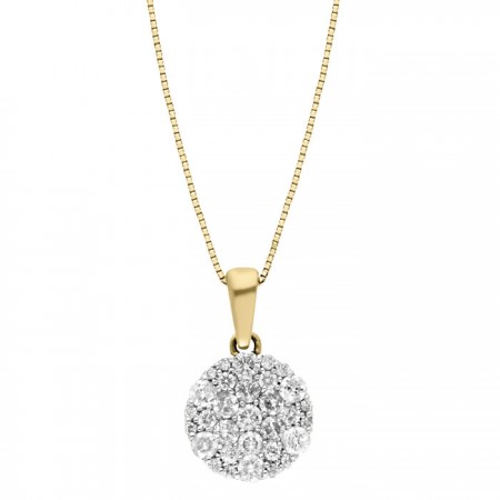 Necklace in 14K with beautiful diamond pendant