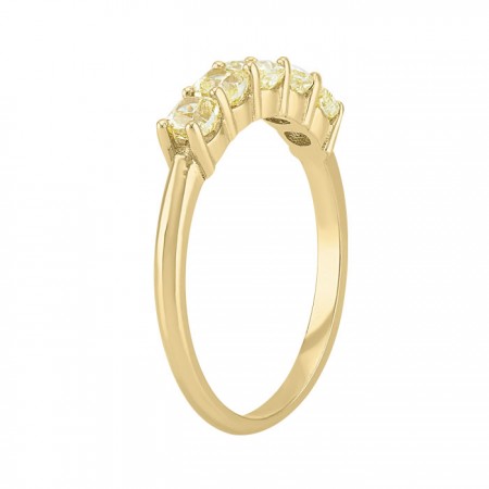 Anillo Fancy Diamante amarillo en 14K