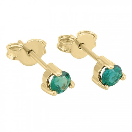 Aretes de esmeralda 14k