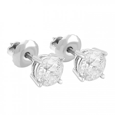 Broqueles en oro blanco con diamantes