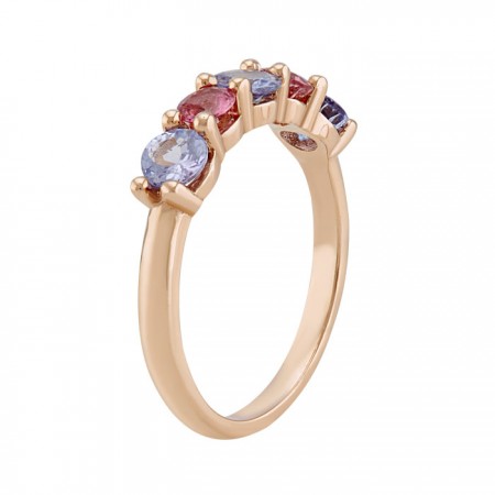 Anillo Fancy en oro rosa de 14K