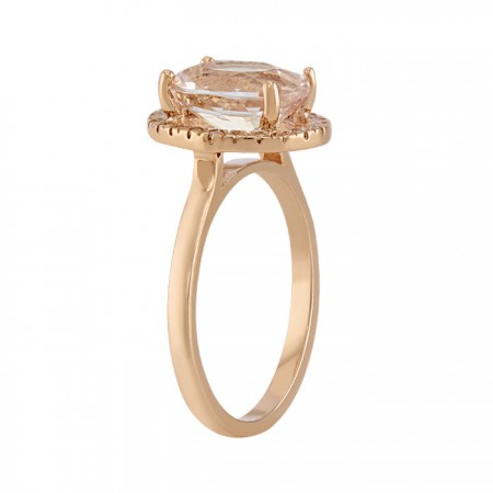 Anillo con Morganita natural