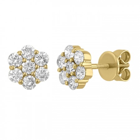 Diamond earrings in 14k