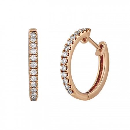 Diamond hoops in 14K