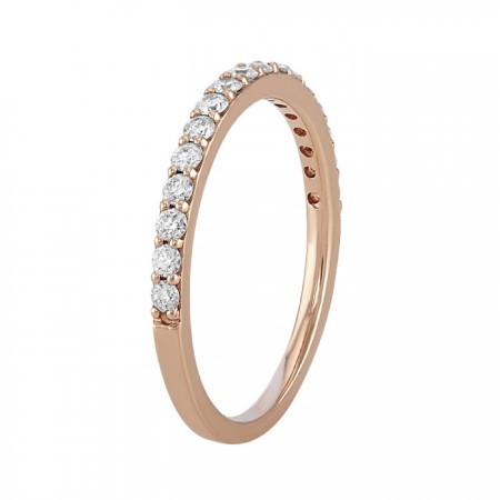 Rose gold band ring