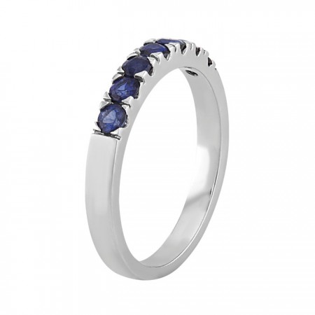 Sapphire band ring in 14K