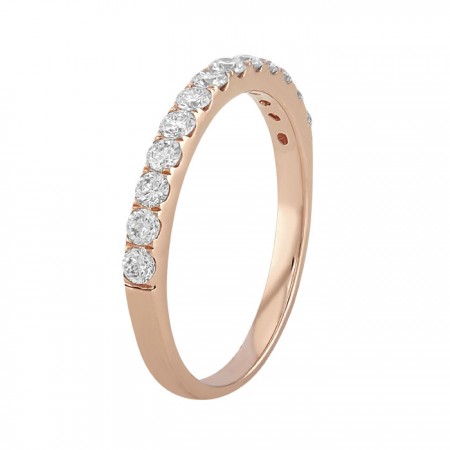 Rose gold band ring