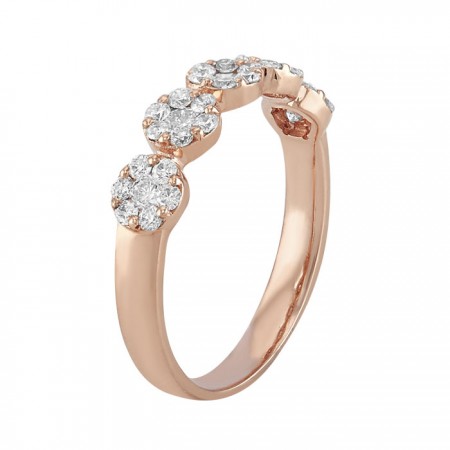Rose gold band ring
