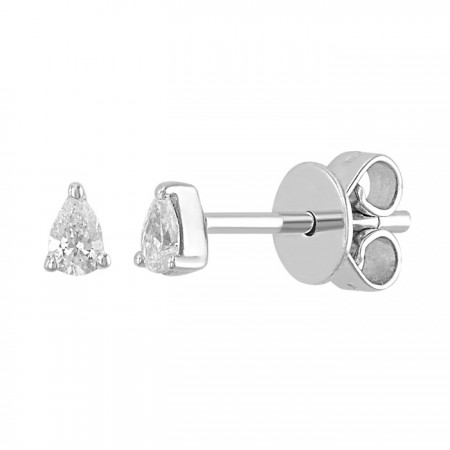 Pear cut diamond stud earrings