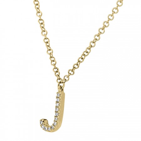 Gargantilla en oro amarillo con letra "J"