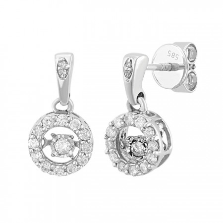 Diamond earrings in 14k